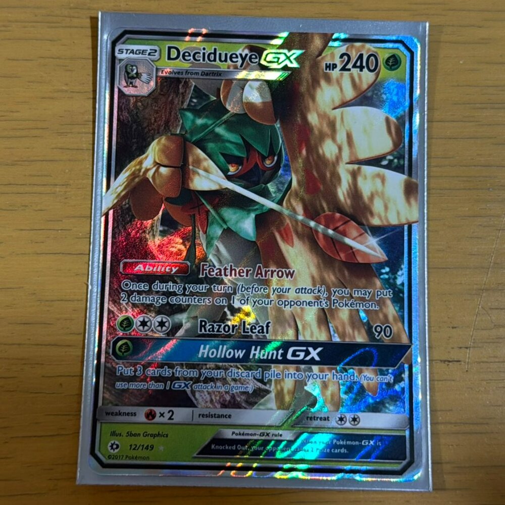 Pokémon Decidueye GX Card - SM Base Set (SM01) - Ultra Rare - Excellent